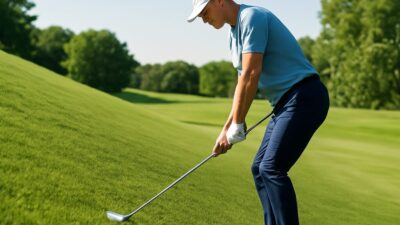 ゴルフ左足上がりの打ち方｜傾斜に逆らわないスイング